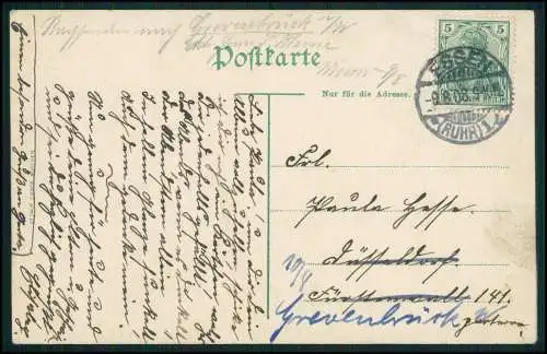 AK Essen Ruhr  im Ruhrgebiet, Grabmäler, F.A. Krupp und A. Krupp 1908 gelaufen