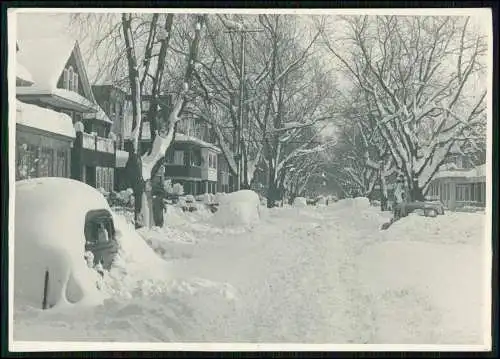 Foto 17×12 cm Brooklyn York City USA 45. Straße Winter 1947