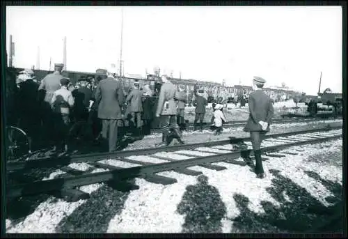 7x Repro Foto 15×10 cm Soldaten 1. WK Weltkrieg am Bahnhof