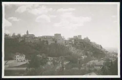 Foto 18×11cm Alhambra Stadtburg in Granada Andalusien, Spanien 1940-50