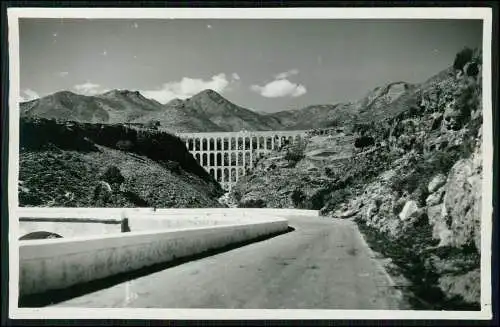 Foto 18×11cm Nerja Málaga Andalusien Spanien Viaduc Pont de l'Aigle 1940-50