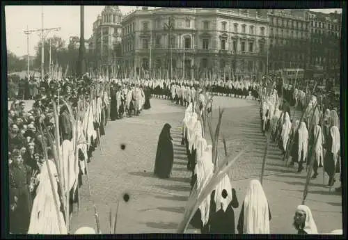 Presse-Foto 16×11 cm Madrid Spanien 1938 Feierlichkeiten in der Stadt