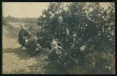 Foto AK Sennelager Bielefeld Paderborn Detmold Soldaten Pickelhaube 1908 gelaufe