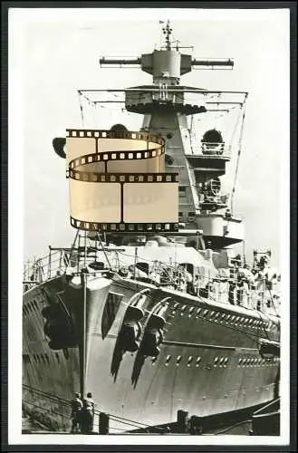 Foto AK Panzerschiff - Admiral Scheer - Kriegsschiff deutsche Marine