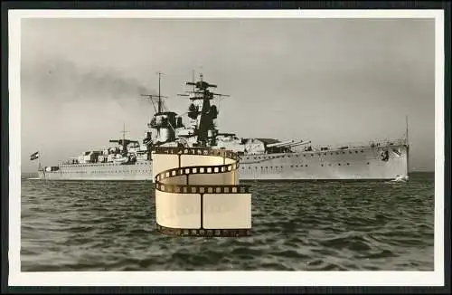 Foto AK Panzerschiff - Admiral Scheer - Kriegsschiff deutsche Marine