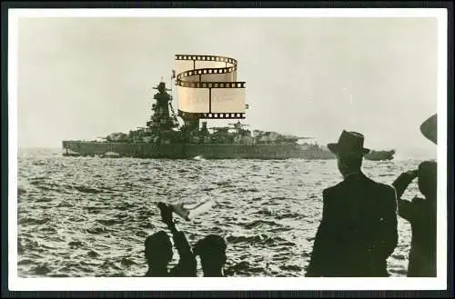 Foto AK Panzerschiff -  Admiral Graf Spee - Auslaufen Montevideo Uruguay