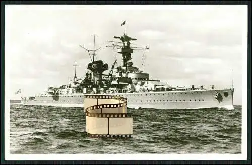 Foto AK Panzerschiff - Deutschland bzw. Lützow - Kriegsschiff deutsche Marine