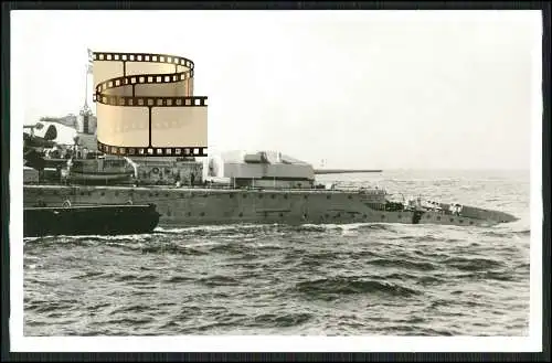 Foto AK Panzerschiff - Deutschland bzw. Lützow - schwerer Hecktreffer