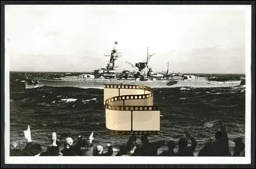 Foto AK Panzerschiff - Deutschland bzw. Lützow - Kriegsschiff deutsche Marine