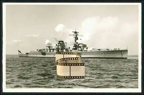 Foto AK Panzerschiff - Deutschland bzw. Lützow - Kriegsschiff deutsche Marine