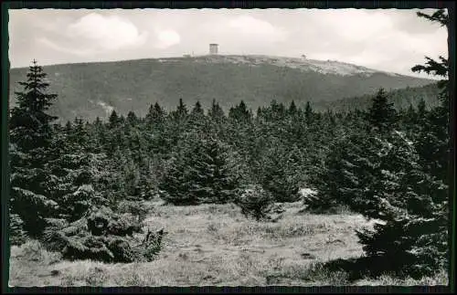 Echte Fotografie AK der Harz Blick auf den Brocken Panorama