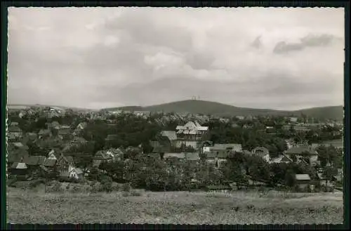 Echt Foto AK Clausthal Zellerfeld im Oberharz mit Boxberg Panorama vom Ort