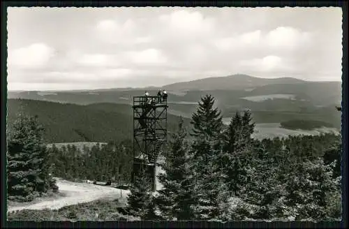 Foto AK Festenburg Oberharz Aussichtsturm Blick von der Schalke zum Brocken