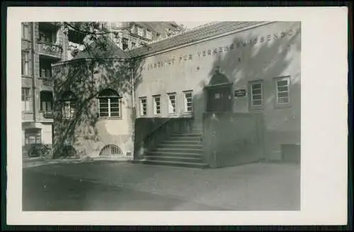 Foto AK Institut für Verkehrswissenschaften Aufnahme um 1930 Hausansicht Treppe