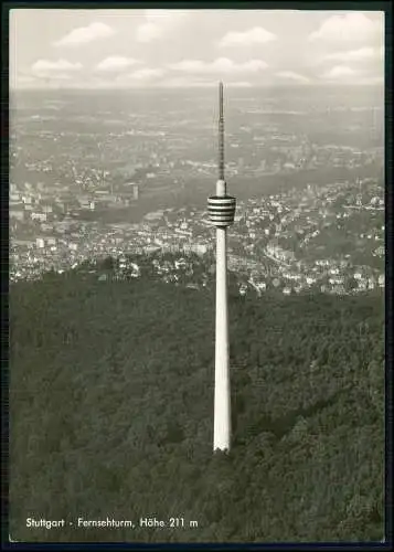 3x Foto AK Stuttgart Fernsehturm Blick vom auf die Stadt auch Ansicht bei Nacht
