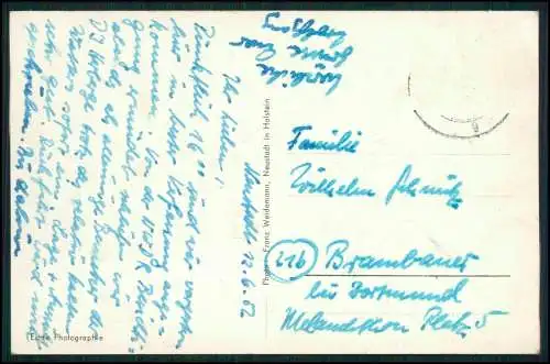 Foto AK Neustadt in Holstein Hafen Fischerboote Schule Rathaus Kirche uvm.