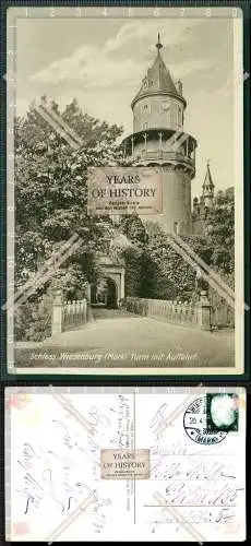 Foto AK Wiesenburg in der Mark, Schloss Wiesenburg, Turm mit Auffahrt 1930 gel.