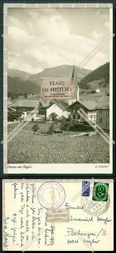 Foto AK Steibis Aach Allgäu Oberstaufen Ortsansicht, Kirche Gasthaus Hochgrat