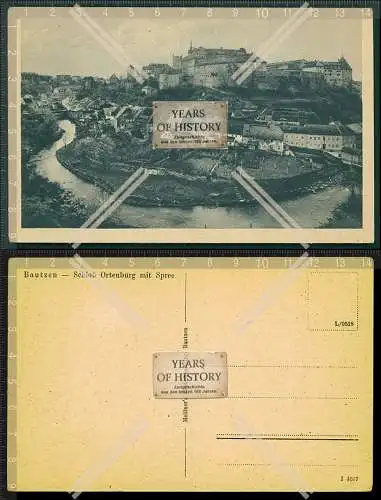 AK Bautzen Schloss Ortenburg Stammesburg sorbischen Milzener mit Spree 1939