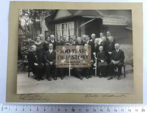Foto ca. 20x15cm Gruppenfoto in Berlin Lichtenrade ca. 1910-20 im Passepartout
