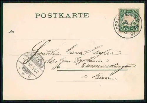 4x AK Aschaffenburg Unterfranken Karten ab 1897 gelaufen alte Motive