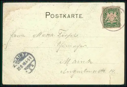 4x AK Aschaffenburg Unterfranken Karten ab 1897 gelaufen alte Motive