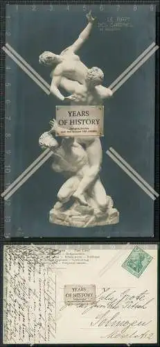 AK Plastik Plastik Le Rapt des Sabines Raub der Sabinerinnen 1907 gel.