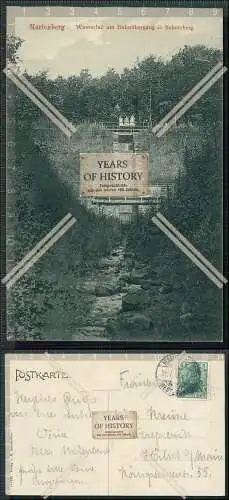 AK Marienberg Westerwald Wasserfall in Schorrberg am Bahnübergang 1903 gelaufe
