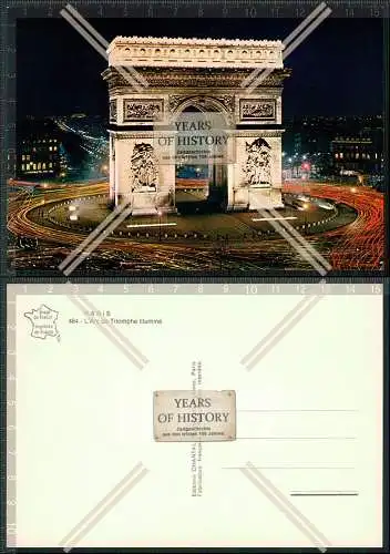 AK PARIS L Arc de Triomphe illumine