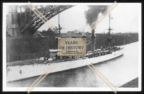 Foto S.M.S. Dresden 1907 Kleiner Kreuzer im KW Kanal Kaiserliche Marine