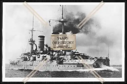 Foto S.M.S. Kaiser Karl der Große 1899 Linienschiff Kaiserliche Marine 