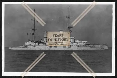 Foto S.M.S. Kaiser Barbarossa 1900 Linienschiff nach Umbau Kaiserliche Marine