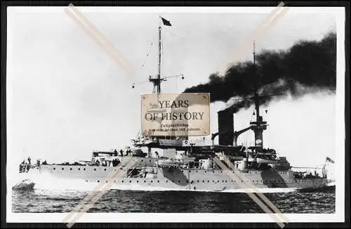 Foto S.M.S. Kaiser Barbarossa 1900 Linienschiff Kaiserliche Marine