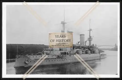 Foto S.M.S. Kaiser Barbarossa 1900 Linienschiff Kaiserliche Marine