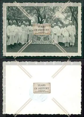 Orig. Foto Bäckerinnung Gesellen 1936 Gruppenfoto mit großen Brezel   