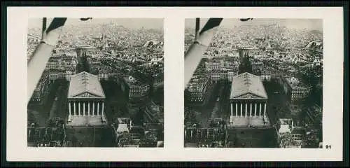 Stereo-Foto Fliegen... Bild Nr. 91 Luftbild Fliegeraufnahme von Paris Frankreich