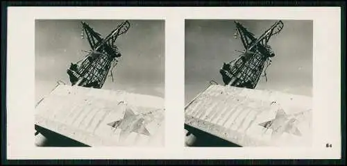 Stereo-Foto Fliegen... Bild Nr. 84 verstörtes russisches Flugzeug Aircraft Rata