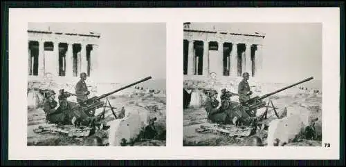 Stereo-Foto Fliegen... Bild Nr. 73 Flak Einsatz auf Akropolis Griechenland