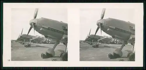 Stereo-Foto Fliegen... Bild Nr. 17 Flugzeug Aircraft M 109 Messerschmitt