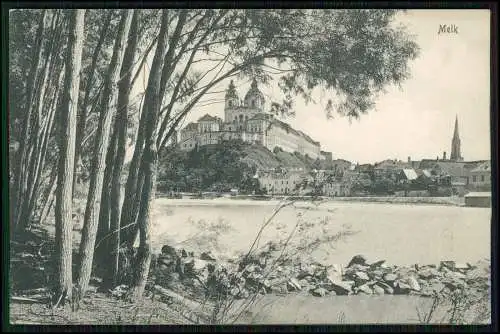 AK Melk Donau Niederösterreich, Blick auf Stift Melk 1921 gelaufen