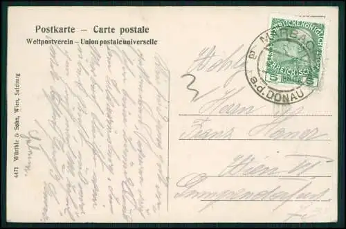 AK Melk Donau Niederösterreich, Blick auf Stift Melk 1921 gelaufen