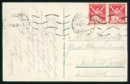 6x AK alte Ansichtskarten Karlovy Vary Karlsbad Stadt 1910-1920 gelaufen