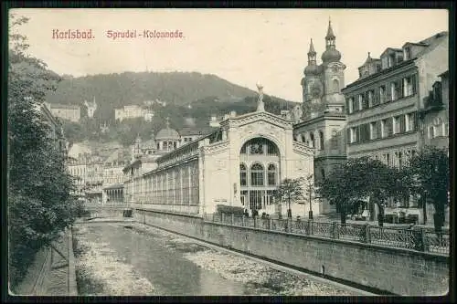 6x AK alte Ansichtskarten Karlovy Vary Karlsbad Stadt 1910-1920 gelaufen