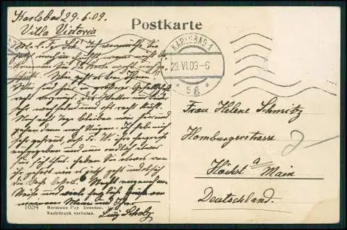 6x AK alte Ansichtskarten Karlovy Vary Karlsbad Stadt 1910-1920 gelaufen