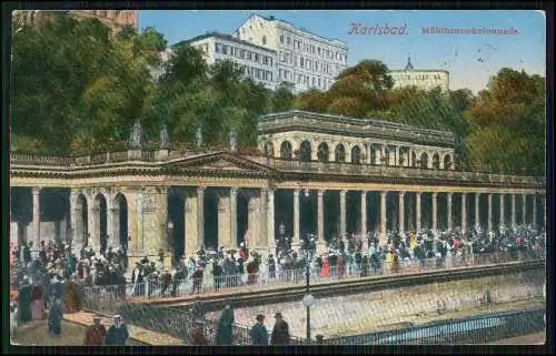 6x AK alte Ansichtskarten Karlovy Vary Karlsbad Stadt 1910-1920 gelaufen