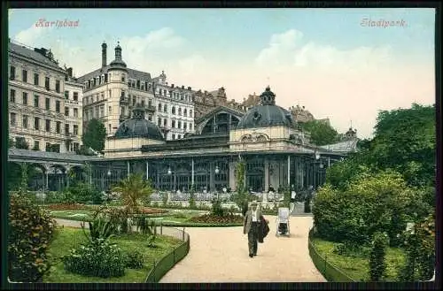 6x AK alte Ansichtskarten Karlovy Vary Karlsbad Stadt 1910-1920 gelaufen