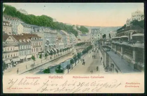 6x AK alte Ansichtskarten Karlovy Vary Karlsbad Stadt 1910-1920 gelaufen