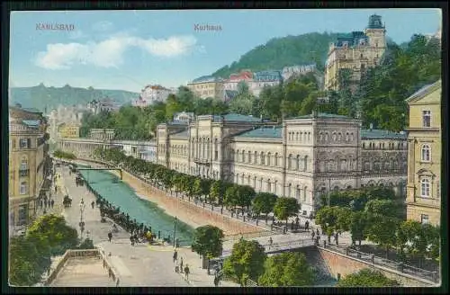 6x AK alte Ansichtskarten Karlovy Vary Karlsbad Stadt 1910-1920 gelaufen