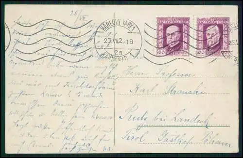 6x AK alte Ansichtskarten Karlovy Vary Karlsbad Stadt 1910-1920 gelaufen
