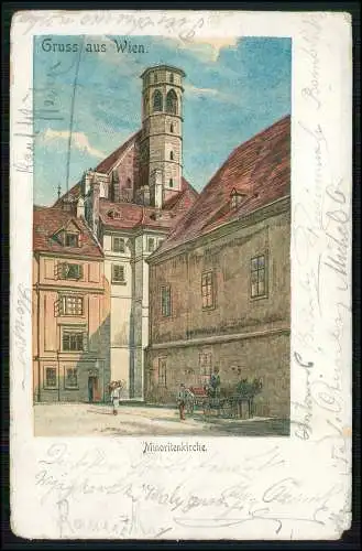 6x AK alte Ansichten Wien Bundesland u. Hauptstadt Österreich 1900-1920 gelaufen